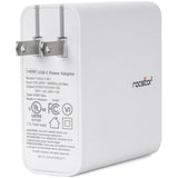 Rocstor 140W Smart USB-C&trade; Power Adapter AC Charger. Compatible with Apple&reg; MacBook&reg;, MacBook Air&reg;, MacBook Pro&reg; with Thunderbolt 3/4 (87W & 96W), MacBook Pro&reg; 13" (61 & 67W), MacBook Pro&reg; 14" 2021 and higher, MacBook Pro&reg;