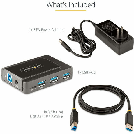 StarTech.com 7-Port USB Hub, USB 3.0 5Gbps, USB-A to 7x USB-A, Self Powered USB-A Expansion Hub w/ 35W Power Supply