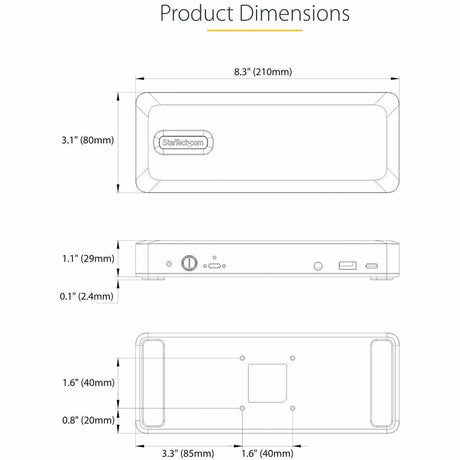 StarTech.com USB-C Docking Station, HDMI/DP/DP Alt Mode USB-C Dock, Triple/Dual 4K, 7x USB Hub, 60W PD, GbE, WWCB Certified