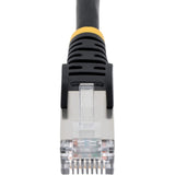 StarTech.com 2ft CAT6a Ethernet Cable, Black Low Smoke Zero Halogen (LSZH) 10 GbE 100W PoE S/FTP Snagless RJ-45 Network Patch Cord