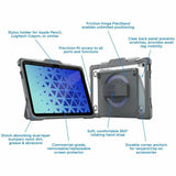Shield Extreme-X2-H with Hand Strap for iPad 10 10.9" (2022) (Black Bezel-Gray Case)