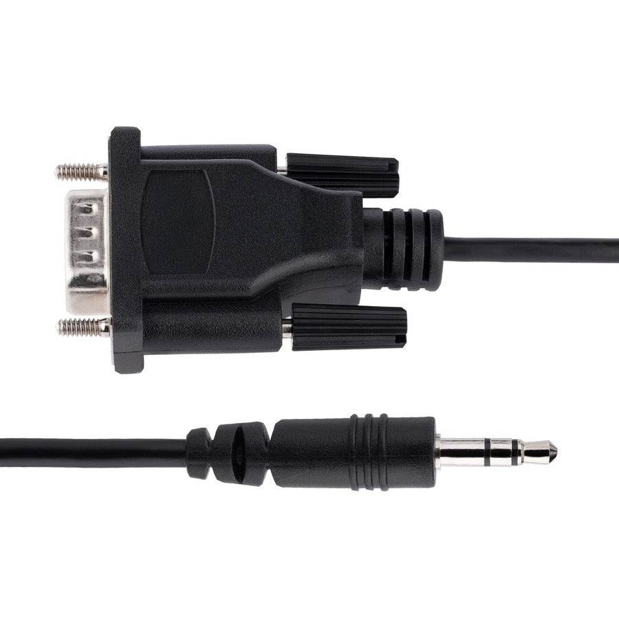 StarTech.com 3ft (1m) DB9 to 3.5mm Serial Cable for Serial Device Configuration, RS232 DB9 Male to 3.5mm for Calibrating via Audio Jack