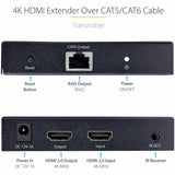 StarTech.com 4K HDMI Extender Over CAT5/CAT6 Cable, 4K 60Hz Video Extender Up to 230ft (70m), HDMI Over Ethernet Cabling, S/PDIF Audio Out