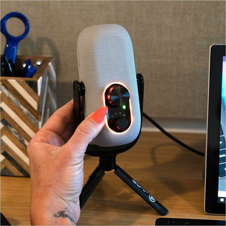 JLab JBuds Talk Wired Condenser, Dynamic Microphone for Studio, Podcasting, Gaming, Recording - White