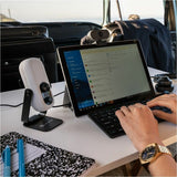 JLab Go Talk Wired Condenser, Dynamic Microphone for Studio, Podcasting, Gaming, Recording, Music - White