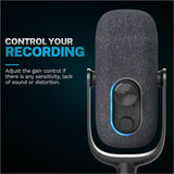 JLab Epic Talk Wired Condenser Microphone for Gaming, Recording, Podcasting, Music - Black