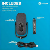 JLab Epic Talk Wired Condenser Microphone for Gaming, Recording, Podcasting, Music - Black