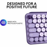 Logitech POP Keys Mechanical Wireless Keyboard with Customizable Emoji Keys, Compact Design, Bluetooth, Cosmos