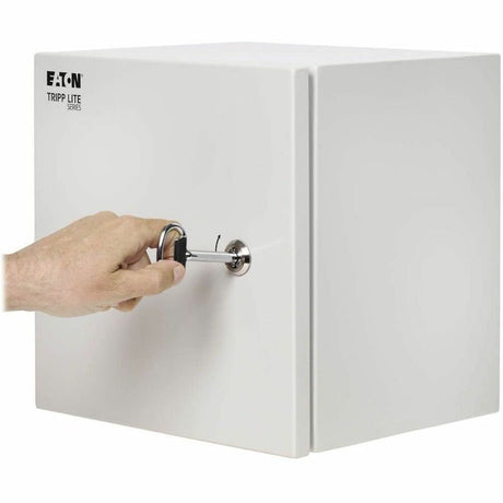 Eaton Tripp Lite Series SmartRack Outdoor Industrial Enclosure with Lock - NEMA 4, Surface Mount, Metal Construction, 12 x 12 x 10 in., Gray