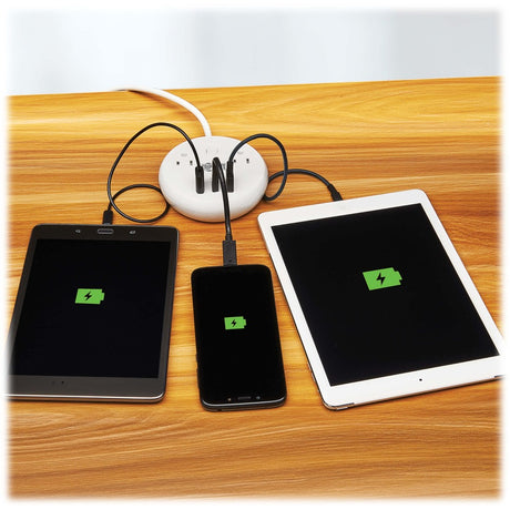 Eaton Tripp Lite Series Safe-IT 30W 2-Outlet Surge Protector - 5-15R Outlets, 3 USB Ports, 6 ft. (1.8 m) Cord, 300 Joules, Antimicrobial Protection, White