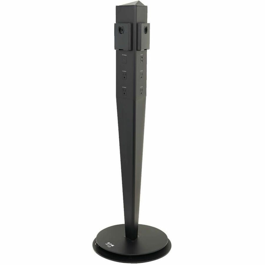 Eaton Tripp Lite Series Safe-IT 5-Port Mobile Power Tower and USB Charging Station - USB-C 60W, 4x USB-A, 6x 5-15R, Wireless Charging, 1000 Joules, 10 ft. Cord, Antimicrobial Protection