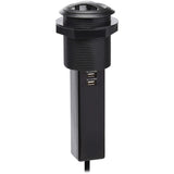 Eaton Tripp Lite Series Power It! 2-Outlet Pop-Up Power and Charging Dock - 2x USB-A, 6 ft. Cord, Antimicrobial Protection, Black