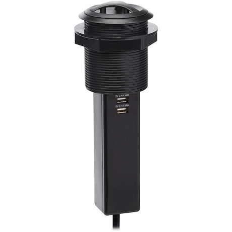 Eaton Tripp Lite Series Power It! 2-Outlet Pop-Up Power and Charging Dock - 2x USB-A, 6 ft. Cord, Antimicrobial Protection, Black