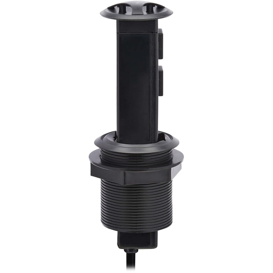 Eaton Tripp Lite Series Power It! 2-Outlet Pop-Up Power and Charging Dock - 2x USB-A, 6 ft. Cord, Antimicrobial Protection, Black