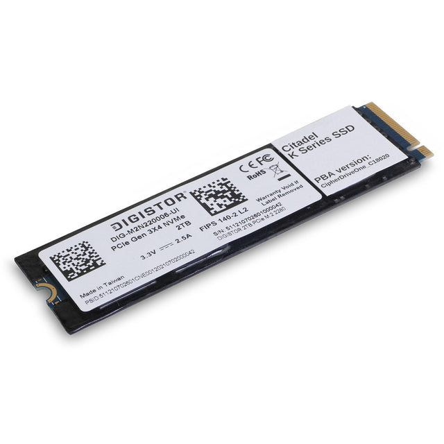 DIGISTOR Citadel K 1 TB Solid State Drive - M.2 2280 Internal - PCI Express NVMe (PCI Express NVMe 3.0 x4) - TAA Compliant