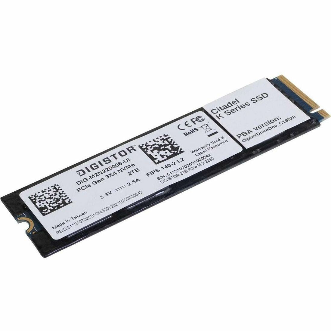 DIGISTOR Citadel K 1 TB Solid State Drive - M.2 2280 Internal - PCI Express NVMe - TAA Compliant