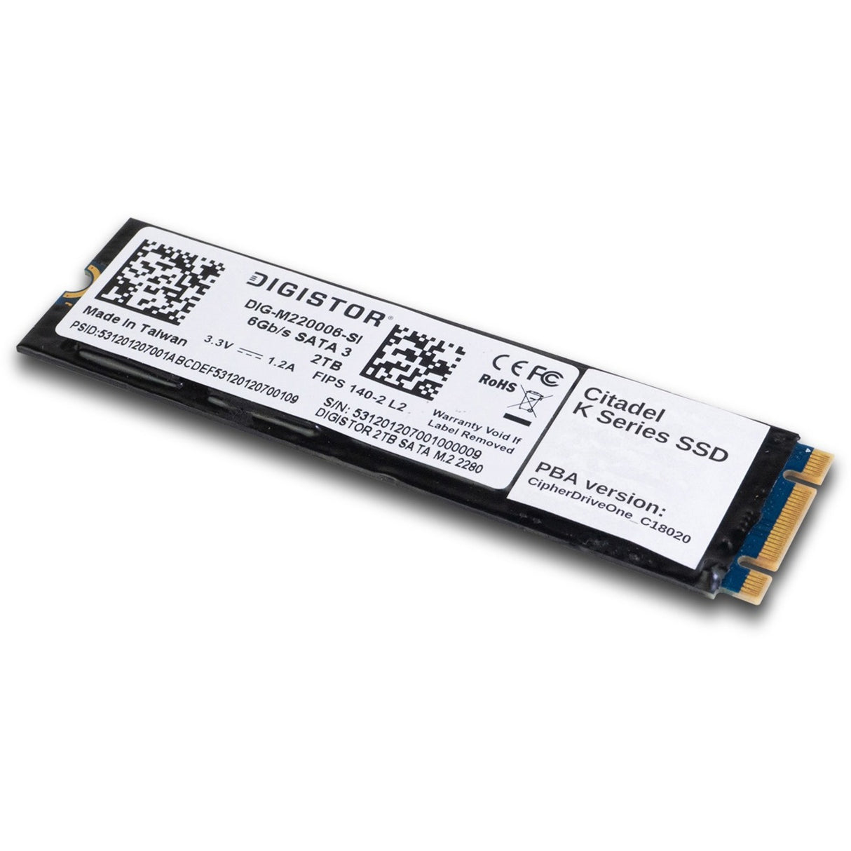 DIGISTOR Citadel K 2 TB Solid State Drive - M.2 2280 Internal - SATA - TAA Compliant