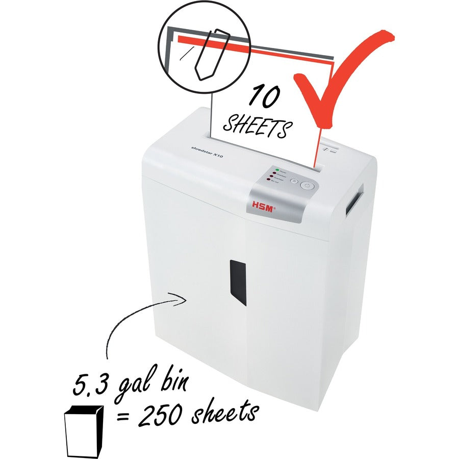 HSM shredstar X10 Cross Cut Shredder