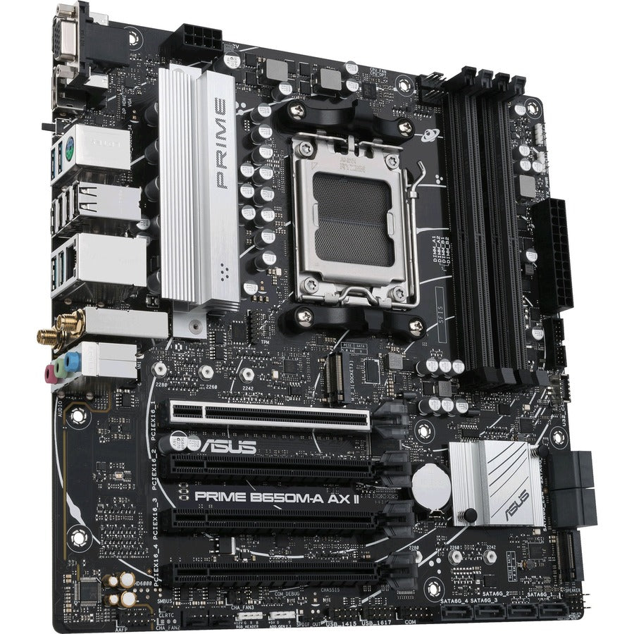Asus Prime B650M-A AX II Gaming Desktop Motherboard - AMD B650 Chipset - Socket AM5 - Micro ATX