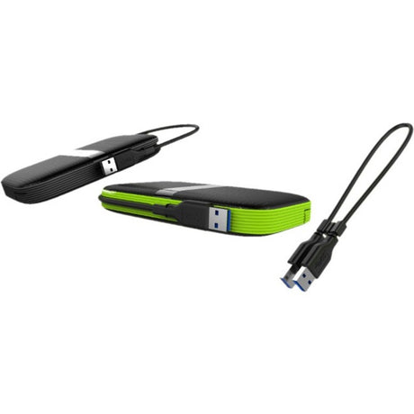 Silicon Power Armor A60 5 TB Portable Solid State Drive - External - Black/Black, Black/Green