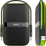 Silicon Power Armor A60 5 TB Portable Solid State Drive - External - Black/Black, Black/Green