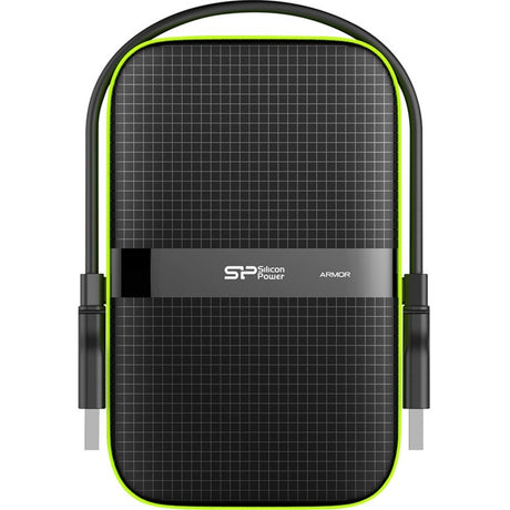 Silicon Power Armor A60 5 TB Portable Solid State Drive - External - Black/Black, Black/Green