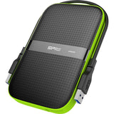 Silicon Power Armor A60 5 TB Portable Solid State Drive - External - Black/Black, Black/Green