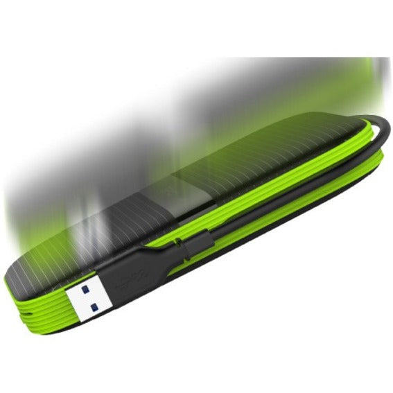 Silicon Power Armor A60 5 TB Portable Solid State Drive - External - Black/Black, Black/Green