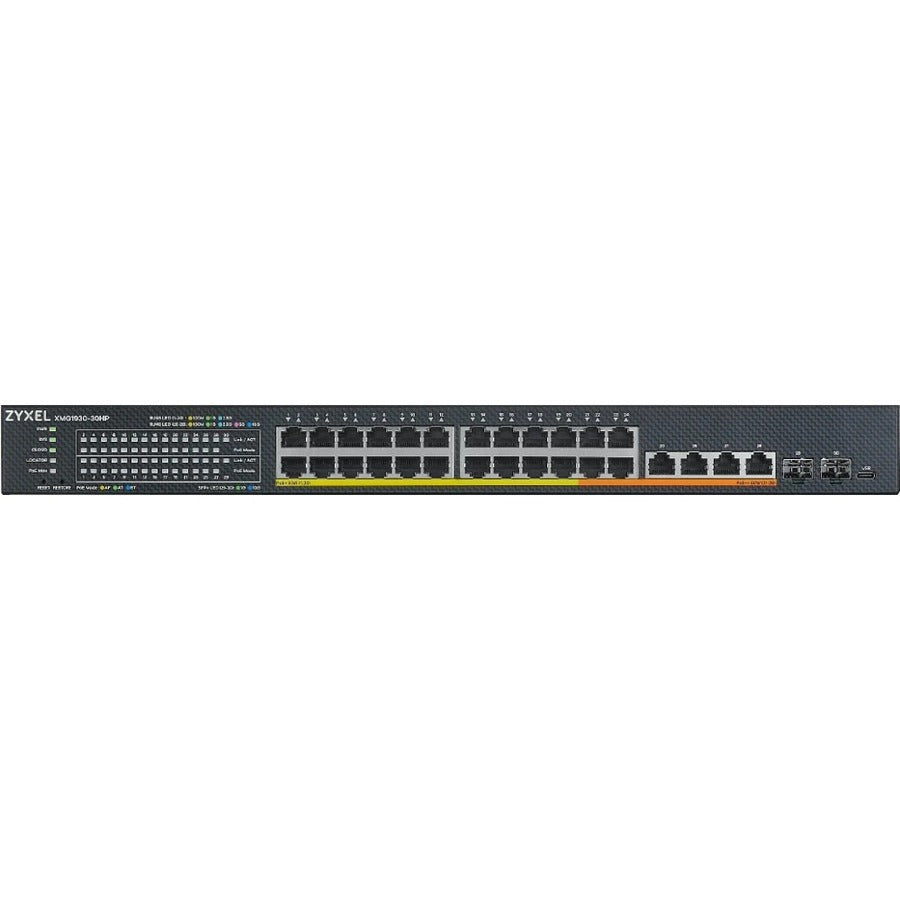 ZYXEL XMG1930-30HP 24-Port 2.5G Multi-Gigabit L3 Smart Nebula Cloud Managed PoE Switch with 2 10G SFP+ Uplinks and 4 10G Ethernet | 28 PoE+ / PoE++ Ports at 700W