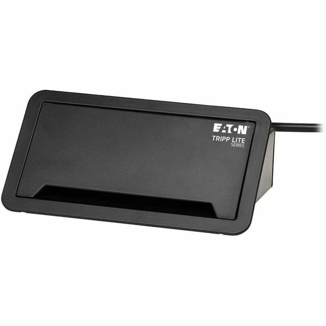 Eaton Tripp Lite Series Power It! 2-Outlet In-Desk Power and Charging Dock - 4x USB-A, USB-B, HDMI, RJ11, RJ45, 10 ft. Cord, Antimicrobial Protection, Black