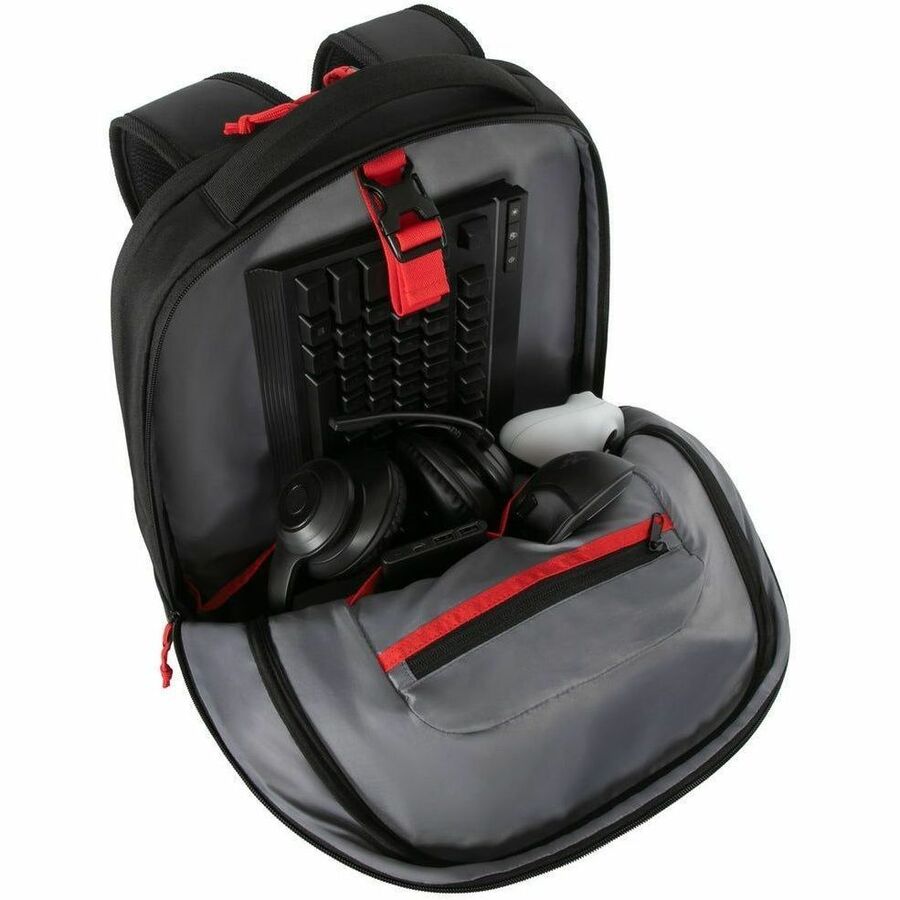 Targus Strike II TBB639GL Carrying Case (Backpack) for 17" to 18" Notebook - Black/Red
