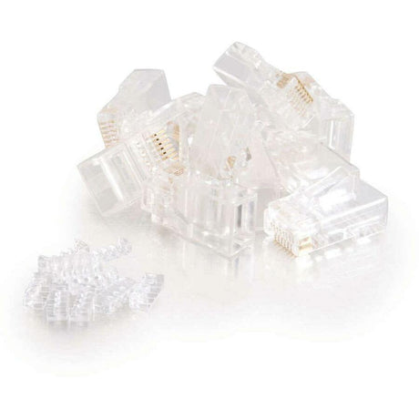 C2G RJ45 Cat5E Modular (with Load Bar) Plug for Round Solid/Stranded Cable - 100pk
