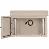 Eaton Tripp Lite Series SmartRack Industrial Enclosure - NEMA 3R, Wall Mount, Metal, Locking, Hinged Back, Fan With Thermal Switch, 28 in. Depth, 6U, Gray