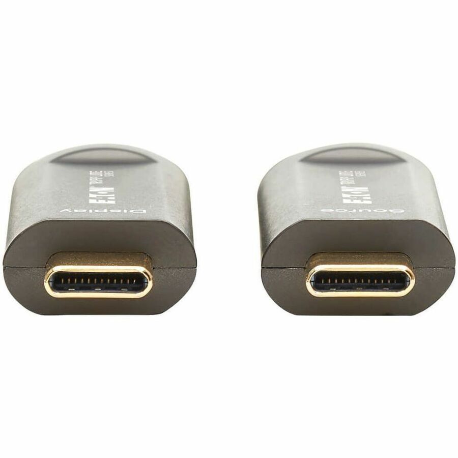 Eaton Tripp Lite Series USB-C to USB-C Plenum-Rated Fiber Active Optical Cable (AOC) - 4K 60 Hz, HDR, 4:4:4, M/M, Black, 15 m (49 ft.), Video-Only