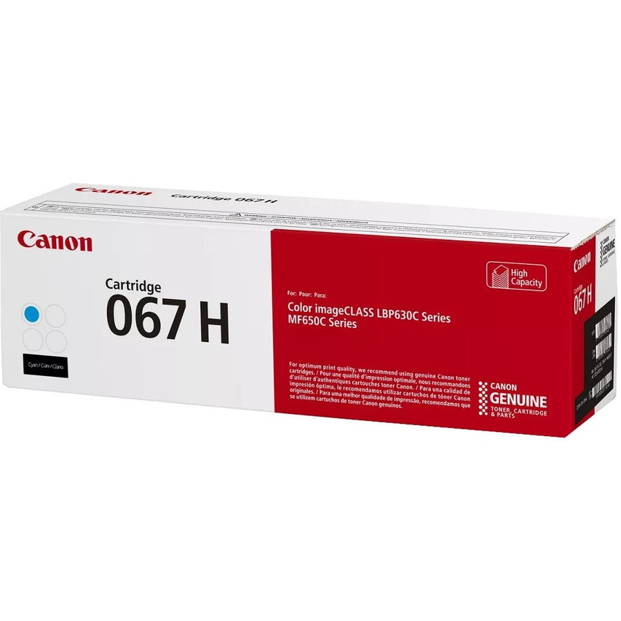Canon 067 Original High Yield Laser Toner Cartridge - Cyan - 1 Each