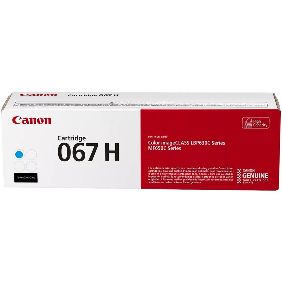 Canon 067 Original High Yield Laser Toner Cartridge - Cyan - 1 Each