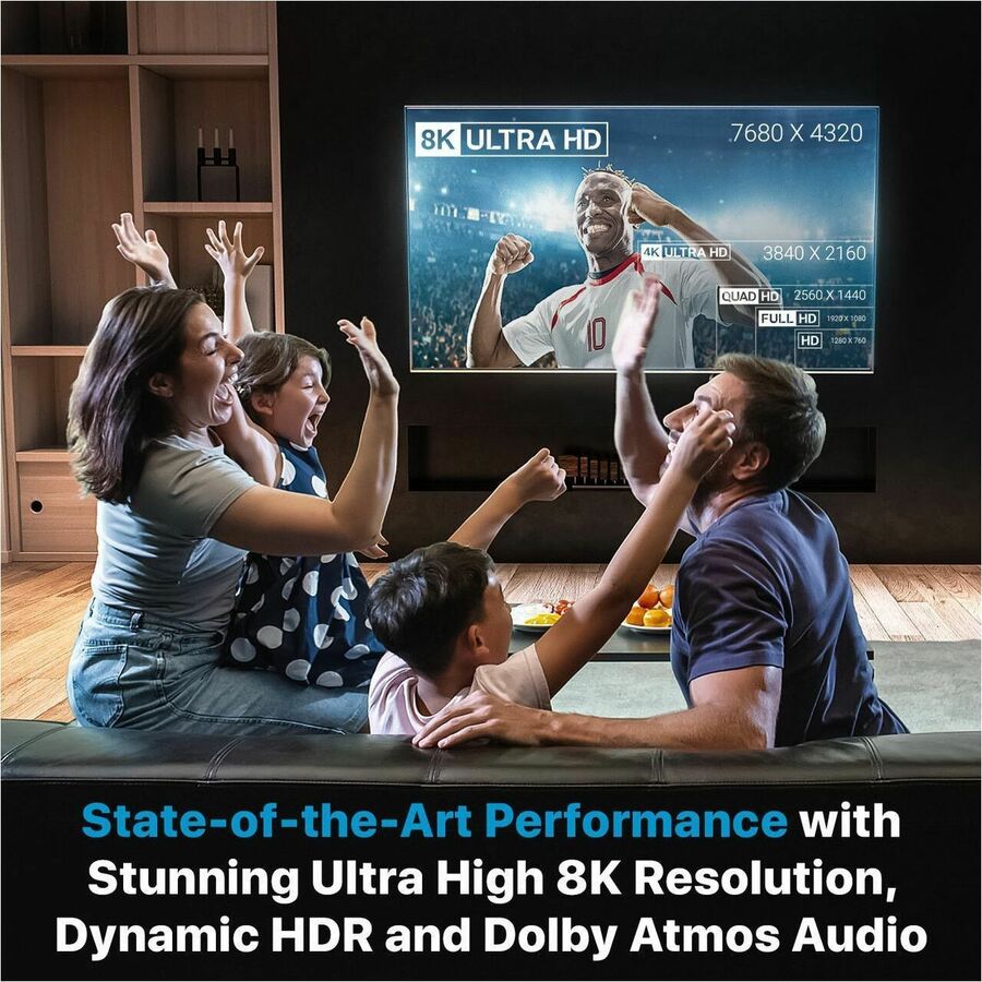 Comprehensive MicroFlex&trade; Pro AV/IT Integrator Series&trade; Active Ultra High Speed 8K 48G HDMI Cable with ProGrip&trade; Jet Black 15ft