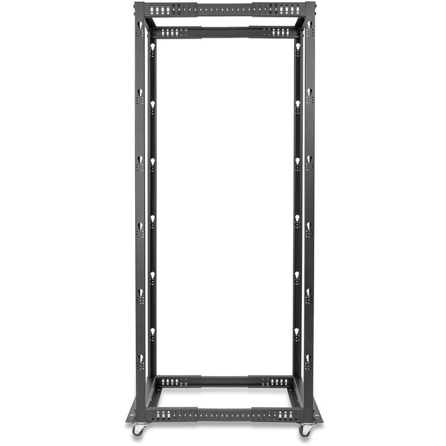 SolidRack 42U Adjustable Depth Open Frame 4 Post Rack w/ Casters
