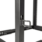 SolidRack 42U Adjustable Depth Open Frame 4 Post Rack w/ Casters