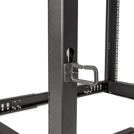 SolidRack 42U Adjustable Depth Open Frame 4 Post Rack w/ Casters