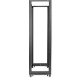 SolidRack 42U Adjustable Depth Open Frame 4 Post Rack w/ Casters