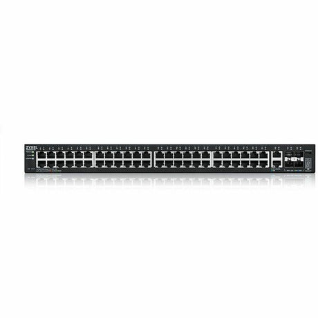 ZYXEL XGS2220-54 48-Port Gigabit L3 Managed and Nebula Pro Cloud Managed Switch with 4 SFP+ 10G Uplinks and 2 10G Ethernet Ports