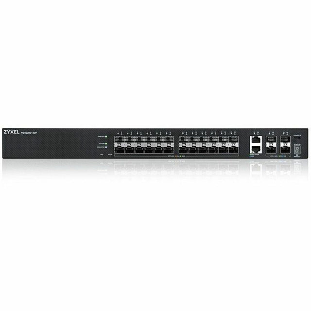 ZYXEL XGS2220-30F 24-Port Gigabit SFP L3 Managed and Nebula Pro Cloud Managed Switch with 4 SFP+ 10G Uplinks and 2 10G Ethernet Ports