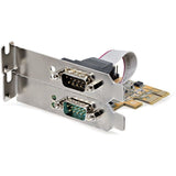 StarTech.com 2-Port PCI Express Serial Card, Dual Port PCIe to RS232 (DB9) Serial Card, 16C1050 UART, COM Retention, Windows & Linux