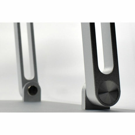 Amer Mounts Aluminum Laptop Stand, Ergonomic Adjustable Notebook Stand, Riser Holder Computer Stand 10-15.6" Laptops Tablets (Silver) AMRNS03