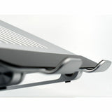 Amer Mounts Aluminum Laptop Stand, Ergonomic Adjustable Notebook Stand, Riser Holder Computer Stand 10-15.6" Laptops Tablets (Silver) AMRNS03