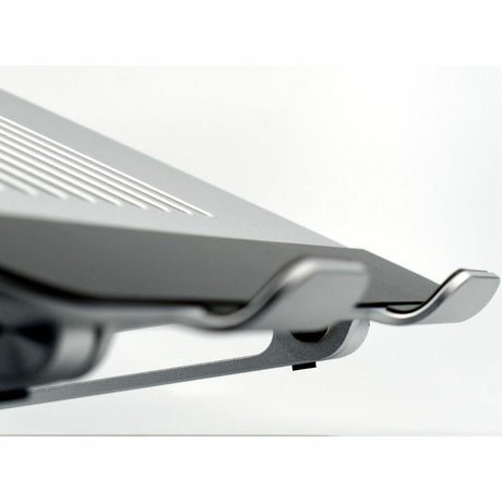 Amer Mounts Aluminum Laptop Stand, Ergonomic Adjustable Notebook Stand, Riser Holder Computer Stand 10-15.6" Laptops Tablets (Silver) AMRNS03