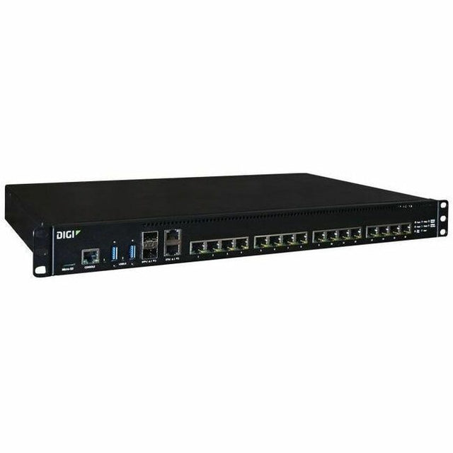 Digi Connect EZ 16 MEI Dual Power - Serial Server, 16-port, RS-232/422/485, Dual AC Power, US Power Cords