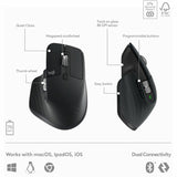 Logitech MX Keys S Combo - Performance Wireless Keyboard and Mouse with Palm Rest, Bluetooth - Black