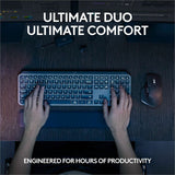 Logitech MX Keys S Combo - Performance Wireless Keyboard and Mouse with Palm Rest, Bluetooth - Black